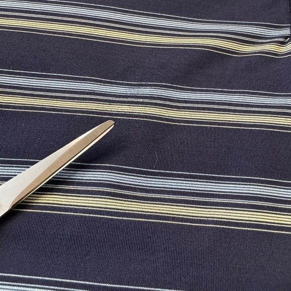 Weir‎ Golf Men's Navy Blue Stripe Short Sleeve Polo Golf Shirt Size Large (44) - Picture 13 of 14